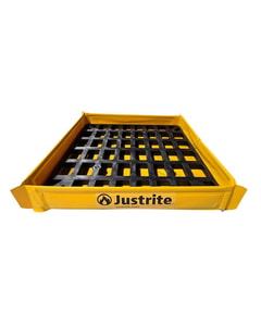 25.5” x 25.5” x 4”, 8 Gallon Capacity, Folding Utility Tray with Grate, Yellow - 28587 25.5” x 25.5” x 4”, 8 Gallon Capacity, Folding Utility Tray with Grate, Yellow - 28587