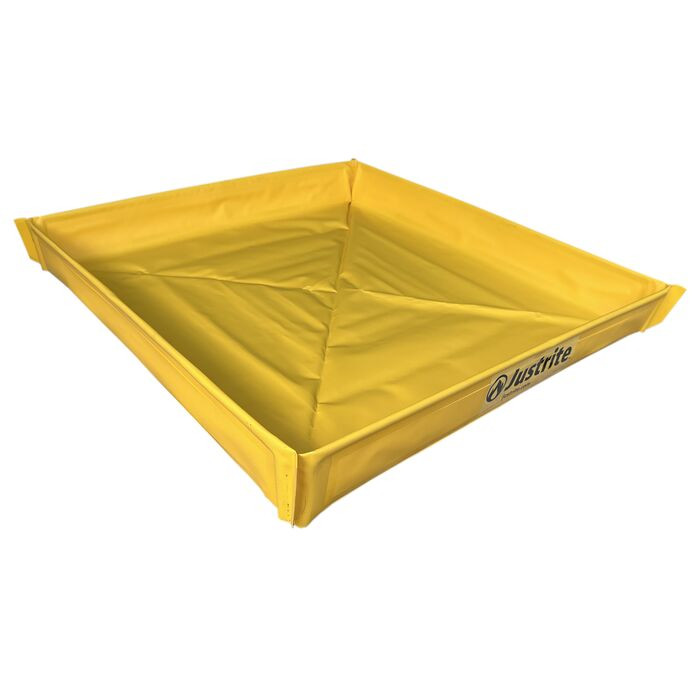 36&rdquo; x 36&rdquo; x 4&rdquo;, 20 Gallon Capacity, Folding Utility Tray, Yellow - 28588