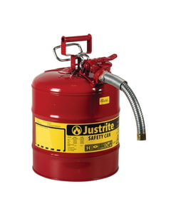 5 Gallon, 1" Metal Hose, Steel Safety Can for Flammables, Type II, AccuFlow™ - 7250130 / 7250230 / 7250330 / 7250430 5 Gallon, 1" Metal Hose, Steel Safety Can for Flammables, Type II, AccuFlow™ - 7250130 / 7250230 / 7250330 / 7250430