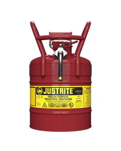 5 Gallon, 5/8" Metal Hose, Roll Bars, DOT Transport Steel Safety Can for Flammables, Type II, Accuflow™, Red - 7350110 5 Gallon, 5/8" Metal Hose, Roll Bars, DOT Transport Steel Safety Can for Flammables, Type II, Accuflow™, Red - 7350110