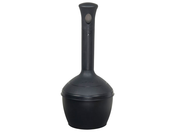 4 Gallon Plastic Outdoor Ashtray, Elite™ Smoker's Ceasefire®, Eco Black - 268503