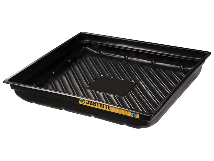 37.75"W x 34"D x 5.5"H, 23 Gallon Spill Capacity, Spill Tray for Indoor/Outdoor Use, EcoPolyBlend&trade;, Black - 28718