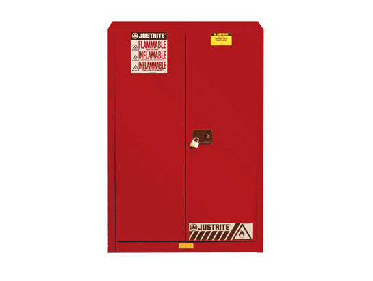 60 Gallon, 5 Shelves, 2 Doors, Self Close, Paint Safety Cabinet, Sure-Grip&reg; EX, Red - 894531