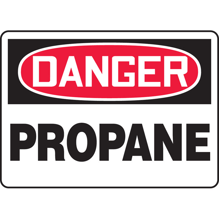 OSHA Danger Safety Sign: Propane, 10” x 14” - MCHL206VA