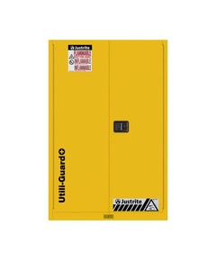 90 Gallon, 2 Shelves, 2 Doors, Self Close, 2 Door Attachments, Utili-Guard+™ Flammable Cabinet, Yellow – U899020 90 Gallon, 2 Shelves, 2 Doors, Self Close, 2 Door Attachments, Utili-Guard+™ Flammable Cabinet, Yellow – U899020