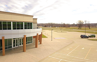 PARKING LOT AND FRONT ENTRANCE